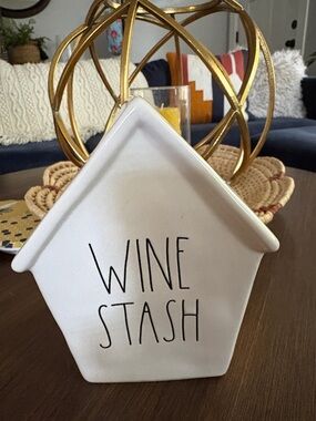 Rae Dunn Ceramic 'Wine Stash' House Coin Bank